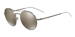 Emporio Armani Men's 0EA2061 30035A 52 Sunglasses, Matte Gunmetal/Lightbrownmirrorgold