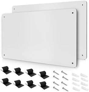 2 unidades de 435 x 30 cm Blanco Metal Pizarra magnética Pared magnética para mostrar letras magnéticas números animales poemas latas de especias notas fotos adecuado para cocina cabina armario