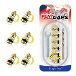 Magicfour Fuel Gas Can Vent Caps, 6 Pack Fuel Gas Tank Vent Caps Gas Can Replacement Vent Plug Gas Jug Vent Caps for Gas Fuel Water Can Jug to Allow Faster Flowing (Without Lanyard-Attached Cap)