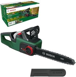 Bosch 36V Cordless Brushless Chainsaw Without Battery, 35cm Bar, OptiCut Speed Control, QuickStop Brake, Cutting Through Tough Hardwood, Chain Speed: 14 m/s (AdvancedChain 36V-35-40). Made in Europe