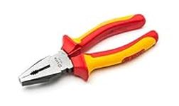 SATA ST70331ST 6-Inch VDE Insulated Linesman Combination Pliers with Chrome Vanadium Steel Body and Dual Material Anti-Slip Handles