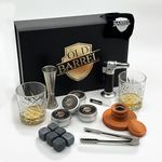 Premium Whiskey and Cocktail Smoker Kit with Torch - 4 Wood Chips - Old Fashioned Cocktail Kit - Perfect Bourbon Men Gifts Father's Day - Bourbon Smoker (Without Butane) (Medium)