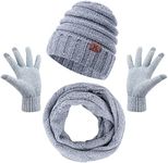 MAYLISACC Scarf, Gloves, and Beanie Set for Women - Warm Winter Hat With Screen Touch Gloves, Fleece Lined for Outdoor Activities