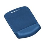 Fellowes PlushTouch Mouse Pad and Wrist Rest with FoamFusion Technology, Blue (9287301)