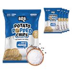 BRB Popped Potato Chips | Not Baked, Not Fried | Salt & Pepper Flavour | 5 Packs X 48 Grams | 60% Less Fat | Low Calorie | Healthy Snack, Large