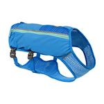 RUFFWEAR Trail Runner Dog Vest, Premium Lightweight Dog Coat for Running, Adjustable Dog Jacket with Pockets, 2 Water Bottles & Harness Hole for Dog Lead, Blue, Medium