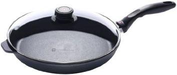 Swiss Diamond 11 Inch Nonstick Cast Aluminum Fry Pan with Lid, Oven and Dishwasher Safe