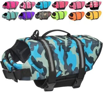 Doglay Dog Life Jacket, Dog Life Vest for Swimming Boating, Adjustable Puppy Life Jacket with Reflective Stripes, Superior Buoyancy Dog Swimming Vest for Small Medium and Large Dogs