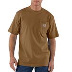 Carhartt Men's Loose Fit Heavyweight Short-Sleeve Pocket T-Shirt, Carhartt Brown, Large
