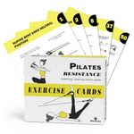 WOOTMIN Pilates Workout Cards - Your Ultimate Guide to Pilates Resistance Band Training at Home. Fitness Card Pack for Beginners, includes Comprehensive Workout Routines.