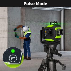 Huepar 3D Green Laser Level – Self-Leveling Cross Line Tool
