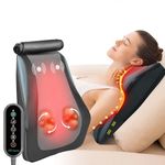 Snailax Shiatsu Lower Back Massager with Heat, Back Neck Massager with Heat Deep Tissue, 4D Kneading Massage Pillow for Office Home Use, Gifts for Women Men