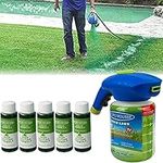 Seed Sprayer,5 Bottles Liquid Lawn System Grass Seed Sprayer Seed Spray Kettle,Hydro Mousse Household Seeding System Liquid Spray Seed Lawn Care (No Seeds)