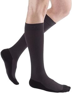 medi mediven active Kompressionsstrümpfe | Kompressions-Kniestrümpfe mit Fersenverstärkung | KKL 2 | Anthrazit | Größe: V | Geschl. Spitze | Normal