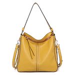 Montana West Hobo Handbag for Women Large Concealed Carry Purses and Handbags with Studdeds and Crossbody Strap, Mustard, L