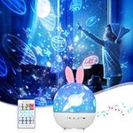 LITSHEEN Kid Night Light Projector, 6 Sets Films Star Galaxy Projector Lights with Remote Music Speaker Kids Lamp Brightness Adjustable Timer Night Light Gift for Baby Children Toddler Bedroom