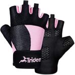 Trideer Breathable Workout Gloves Women with Grip, Weight Lifting Gloves Gym Gloves for Weightlifting, Exercise, Training, Rowing and Biking