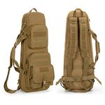 DSLEAF 28” Double Short Barrel Rifle Case, Soft Tactical Rifle Backpack & Padded Rifle Bag for Hunting and Shooting