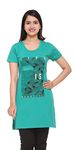 IN Love Women Tshirts for Exercise (Deep Green)(XL)