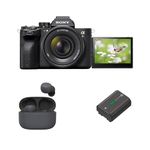 Sony Alpha 7RM5 Full-Frame Camera with Wireless Earbuds (WF-LS900N) & Rechargeable Battery (FZ100)| 61 MP, 8k 24p|AI Driven | Real-time AF for Human/Animals/Birds/Insects/Train/Cars/Aeroplanes– Black