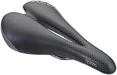 Terry Falcon X Bike Saddle | Bicycle Seat Optimized for Women - Flexible & Comfortable | Sit Bone Support, Performance-Level Riders, Black Dura-Tek Cover, Low Profile, Flat Top