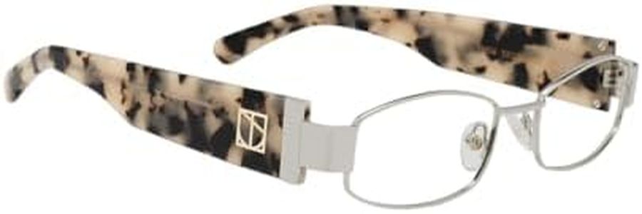 TIJN Iconic Trendy Blue Light Blocking Glasses for Women Men, Square Acetate Metal Frame, Talani