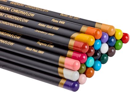 Derwent Chromaflow Colored Pencils Set, 24 Tin