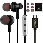 USB C Headphones, USB Type C Earphones Wired Earbuds Magnetic HiFi Stereo in-Ear Headset with Microphone and Volume Control for iPad Pro Samsung S22 S21 S23 Ultra S20 FE A53 Pixel 7 6 5 OnePlus 9 8T