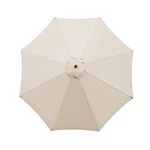 maxant Replacement Parasol Canopy, replacement parasol cover 2.7M/3M+6 Arms/8 Arms replacement parasol fabric cover for Garden Umbrella (Beige-3m+8 arms)