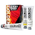 Golden Artist Colors, Heavy Body Acrylics, 6-Color Essentials Set