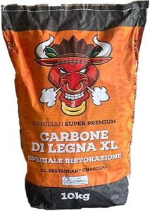 TORO - Carbone NAMIBIAN SUPER PREMIUM XL per Barbecue, Composto da Legni Molto Densi, Indicato per Temperature Medio Alte e Cotture Lunghe, Aroma Dolce ed Avvolgente, Pezzatura Grande, 10 kg