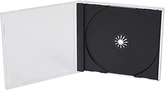 Lot de 50 boîtiers CD standards avec plateau noir 10 mm