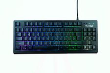 Cosmic Byte CB-GK-22 Veritas TKL Membrane Keyboard with RGB LED, Double Shot Keycaps and Sonic Spectrum (Black)