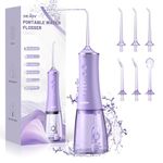 Sejoy Water Dental Flosser Pick for Teeth, 280ML Portable Oral Irrigator, Rechargeable Travel Irrigation Cleaner, Professional Electric Flossing Cleaning Picks for Teeth Cleaning,IPX7 Waterproof