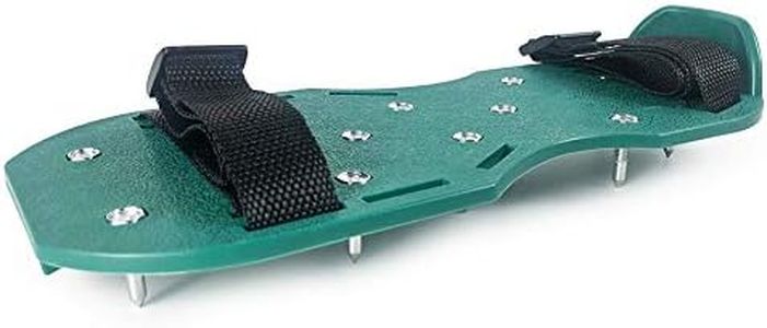 QWORK Gunite Spiked Shoes With 3/4” Short Spikes Perfect For Epoxy Floor, Overlays, Cover Installation, Green Color (Pair)