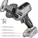 Cordless Reciprocating Saw for DeWalt 20V Max, Brushless Motor Variable Speed, Tool-Free Blade Change, Cerycose Reciprocating saw with LED Light,4 Saw Blades for Metal Wood PVC Cutting, No Battery