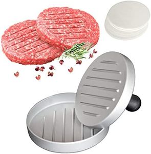 QUINGLU Burger Press 100 Patty Papers, Non-Stick Hamburger Press Patty Maker, Meat Beef Cheese Burger Maker, Veggie Burgers Sausage Patties Crab Cakes Patty Maker for Outdoor Camping