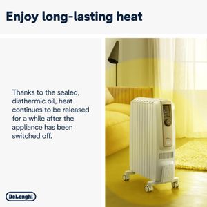 De'Longhi Dragon 4 Oil Radiator Heater – 2000W Electric