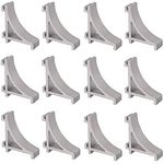 12 Pcs Refrigerator Shelf Clips Silver Fridge Cooler Shelf Support Replacement Freezer Shelf Clip for Refrigerator Cooler Freezer Fridge Shelves Kitchen