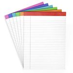 PAPERAGE Lined Legal Pads, (Rainbow), 6 Pack, 50 Sheets Each, Wide/Legal Ruled, Note Pads, Paper, 8.5 inches x 11 inches