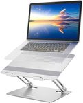 BoYata Laptop Stand, Multi-Angle Laptop Riser with Heat-Vent, Adjustable Notebook Stand Compatible for Laptop (11-15 inches) including MacBook Pro/Air, Lenovo, Samsung-Silver