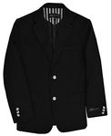 Johnnie Lene Dress Up Boys' Blazer Jacket, Black, 2T