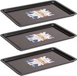 Baking Trays for Oven Non Stick, Set of 3 Baking Trays, Baking Sheet, Oven Trays, Cooking Tray, Baking Tray,(32x23x1.5 cm)