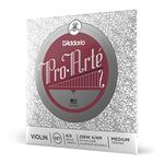 D'Addario Pro-Arté Violin Set Wnd E 4/4 Med (J56W4/4M)