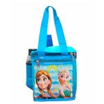 3DFrozen Zipper Kids Lunch Bag with Attached Bottle Holder - Making Lunchtime Special with Favorite Characters Frozen Lunch Bag for Girls