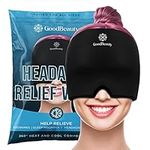 GoodBeauty Headache Relief Hat Migraine Cap, Wearable Migraine Mask Ice Head Wrap for Tension Headache, Puffy Eyes, Frontal Sinus Headache, and Stress Relief Gel Cold Compress