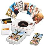 CP6000 4x6 Photo Printer with 20 Sheets & 1 Ribbon, Full-Color Thermal Dye Sublimation Wi-Fi Printing, Portable Instant Picture Printer for iPhone/Android, AR Video, Fun App, Home Use, White