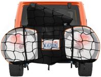 NEVERLAND Bike Cover for Transport on Rack - Heavy Duty 600D Bike Rack Cover for 2 Bikes, Bicycle Cover Outdoor Waterproof on Rear Bike Rack with Clear PVC Panels and Stretch Net
