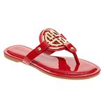 Pierre Dumas Women's Colored Flat Sandals red Size: 7 UK