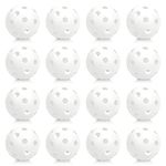 16 Pack Plastic Training Baseballs, Plastic Batting Baseballs Practice Training Balls Hollow Softball Lightweight Plastic Softballs for Hitting Indoor Outdoor (2.83 Inch, White)